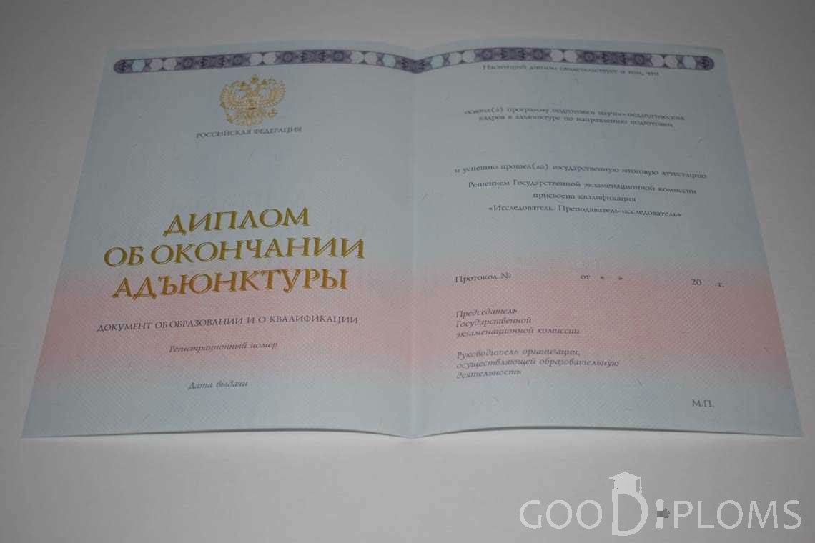 Диплом Адъюнктуры период выдачи 2014-2020 -  Новокузнецк