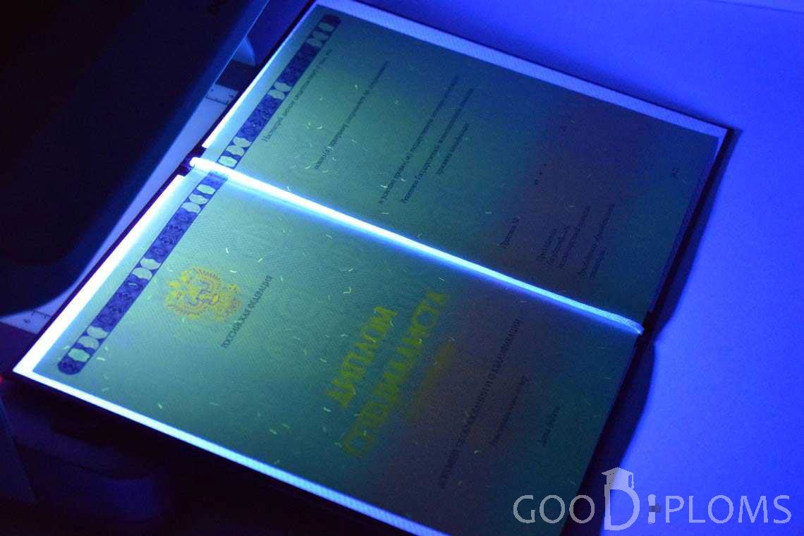 Бланк Диплома о Высшем Образовании с Отличием в Ультрафиолете - Новокузнецк